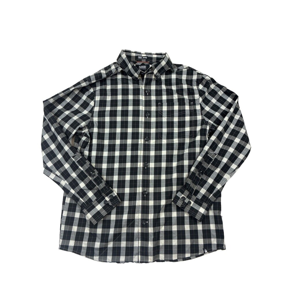 Alaskan Hardgear Duluth Trading Mens Medium Untucked Shirt Long Sleeve Button Up